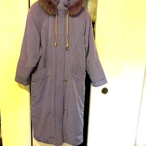 Sequence Ladies Winter Trench Coat Lilac Color Size 10